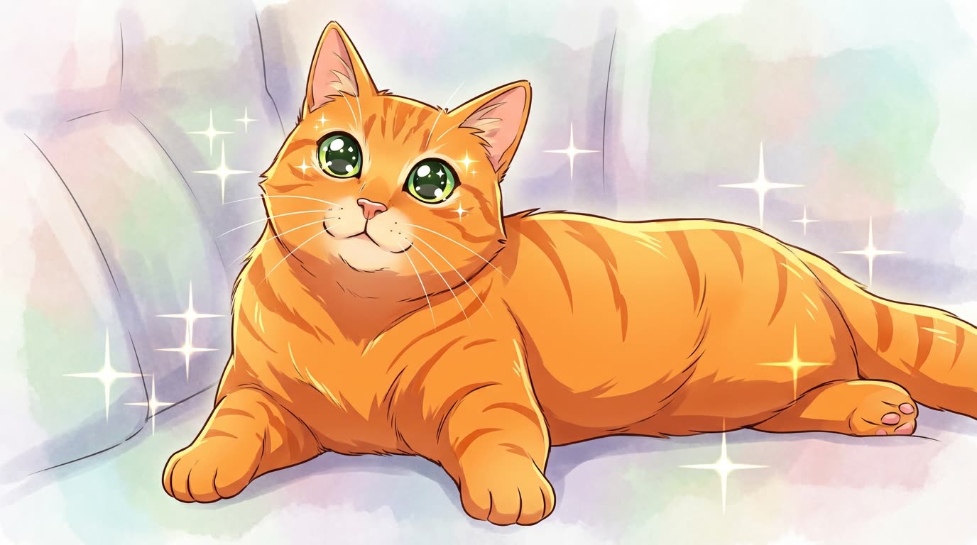 Anime pet portrait sample