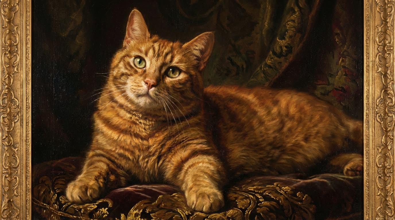 Cat renaissance portrait