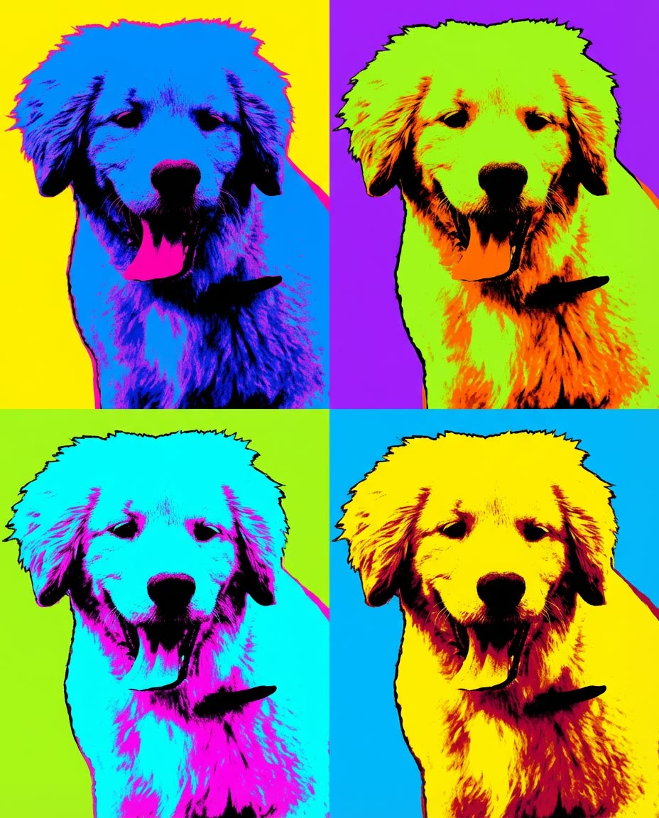 Dog pop art portrait
